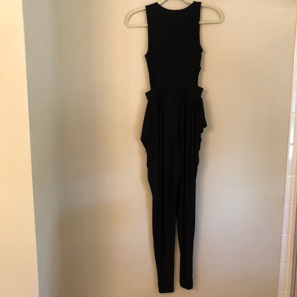 CHERRY MELLOW black hip draped cut out deep v-neck jumpsuit size small/xsmall - Picture 8 of 8